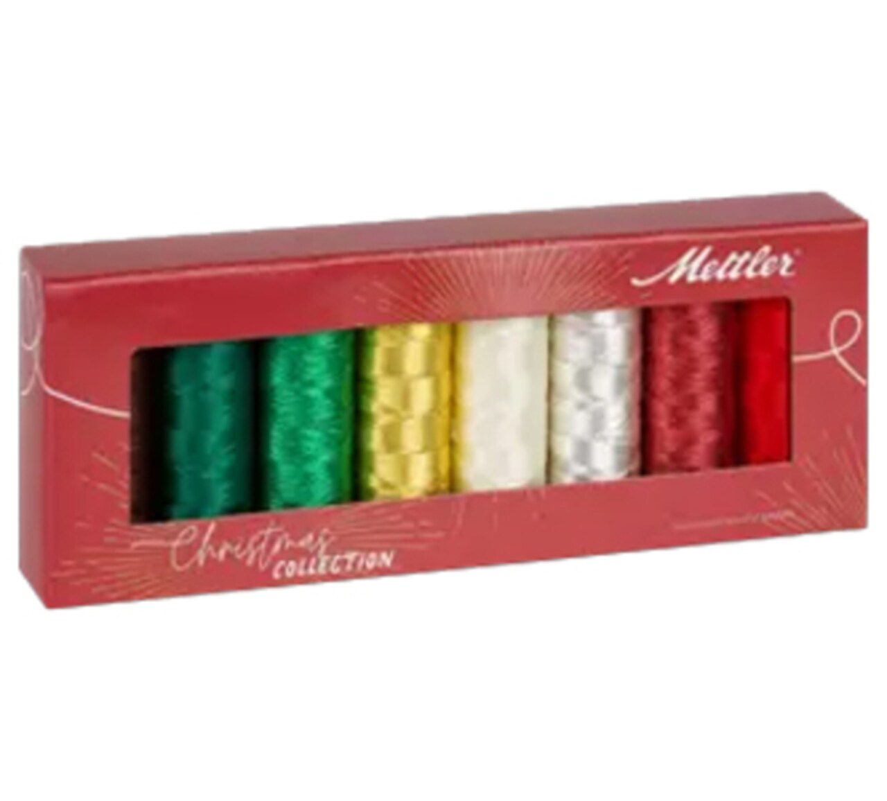 Mettler Christmas Collection Kit by Mettler | (4 40wt 109 Yard Spools and 4 40wt 220 Yard Spools.)